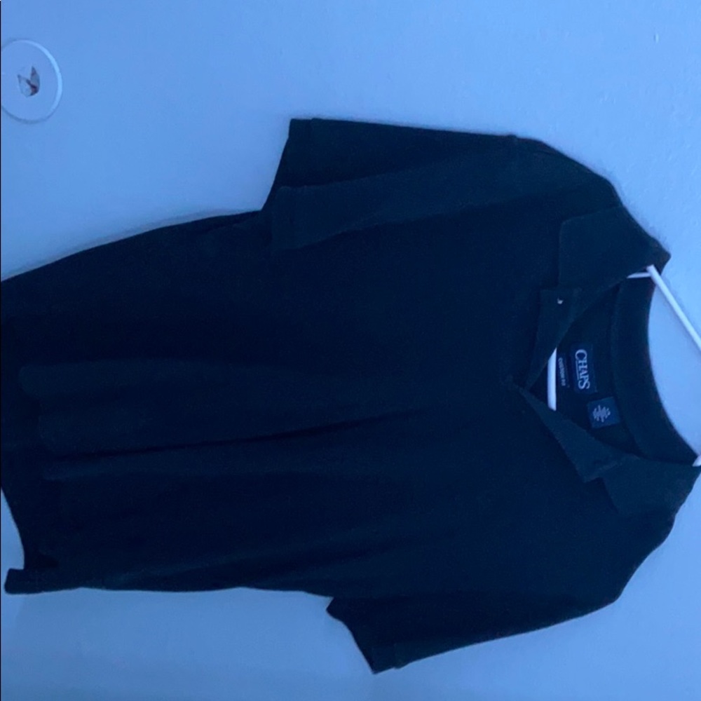 Chaps All Black Polo (L)